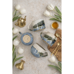 Krus m. hank, Lysebl�/Creme