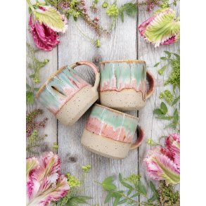 Krus m. hank, Jordb�rsorbet/gr�n