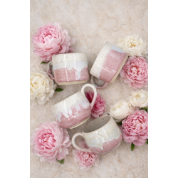 Krus m. hank, Lyser�d/hvid