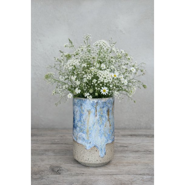Vase, mellem, Bl�musling