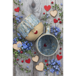 Valentines krus - Bl�musling &hearts;️