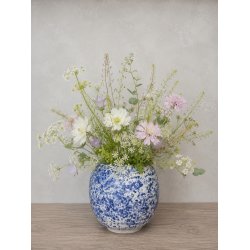 Vase, mellem, Bl�plettet