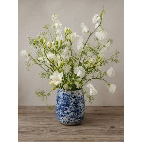 Vase, mellem, Bl�plettet