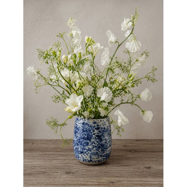 Vase, mellem, Bl�plettet