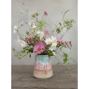 Vase, mellem, Jordb�rsorbet/gr�n