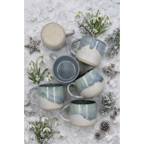 Krus m. hank, Creme/Lysebl�