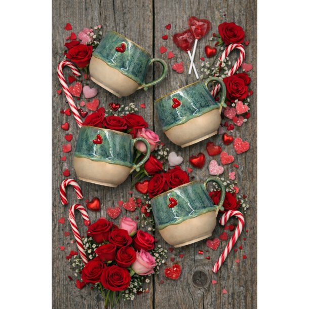 Valentines krus - P�fugl &hearts;️