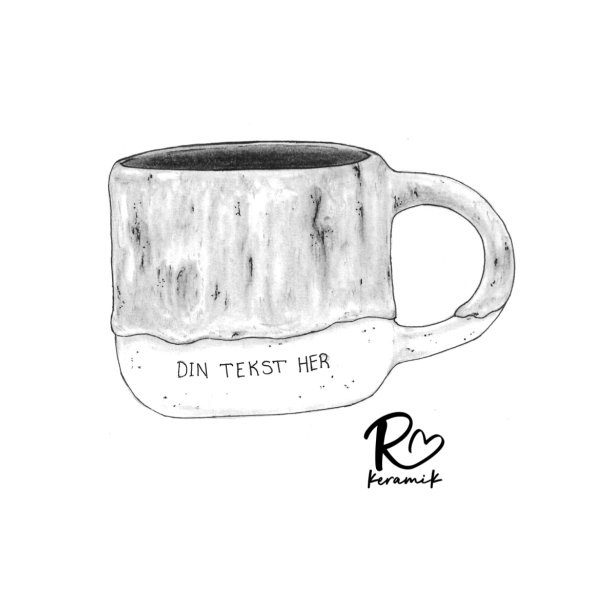 Design din egen b�rne/espressokop m. tekst (m. hank)