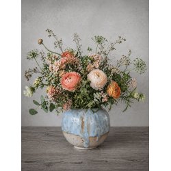 Vase, mellem, Bl�musling