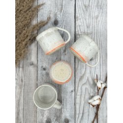 Krus m. hank, Orange/R�hvid