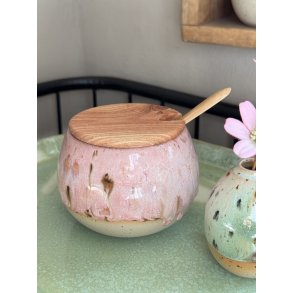 Krukke m. lg, Jordbrsorbet (hul til ske)