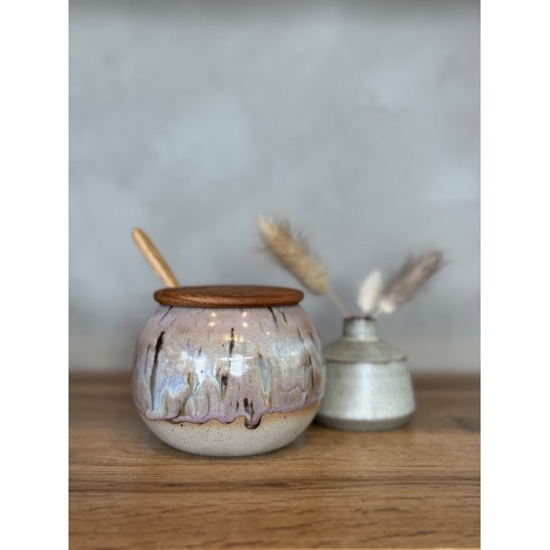 Krukke m. lg, Skumring (med hul til ske)