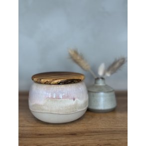 Krukke m. lg, Peach Melba 