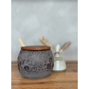 Krukke m. lg, Spindsvin (med hul til ske)