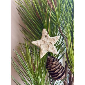 Stjerne, lille - Juleophng, porceln