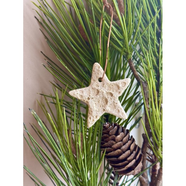 Stjerne, lille - Juleophng, porceln