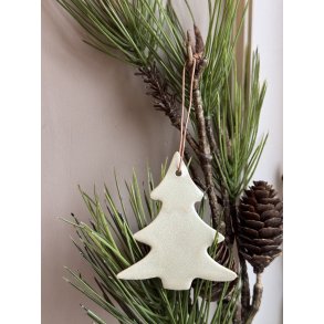 Juletr, pebermyntegrn, stor - Juleophng, porceln