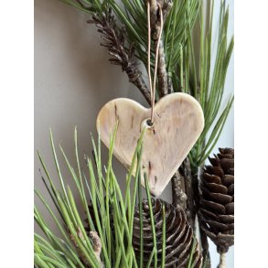 Hjerte, latte, stor - Juleophng, porceln