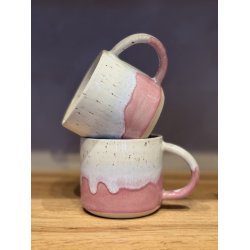 Krus m. hank, Lyserd/hvid