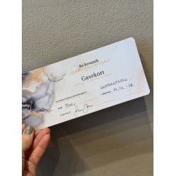 Gavekort - indpakket til gave