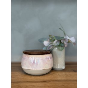 Krukke m. l�g, Peach Melba 