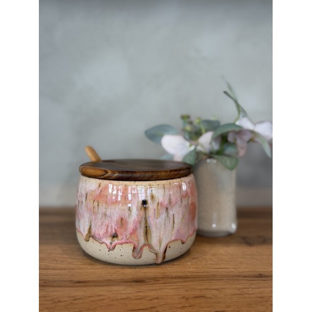 Krukke m. l�g, Daggry (med hul til ske)