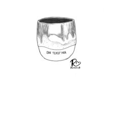 Design dit eget krus m. tekst (u. hank)