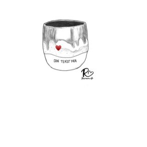 Design dit eget krus m. tekst (u. hank) og &hearts;️